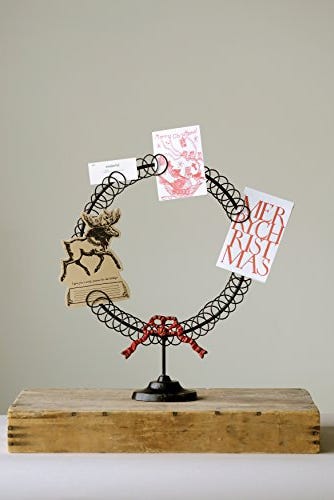 Brown Details about / Metal Christmas Tree Tabletop Post Card Photo Display Stand Holder 17.5/"